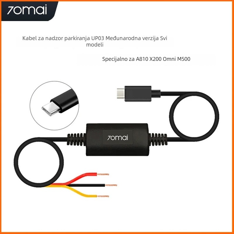 Dash kamera UP03 od 70Mai, za M500, nadzor parkiranja