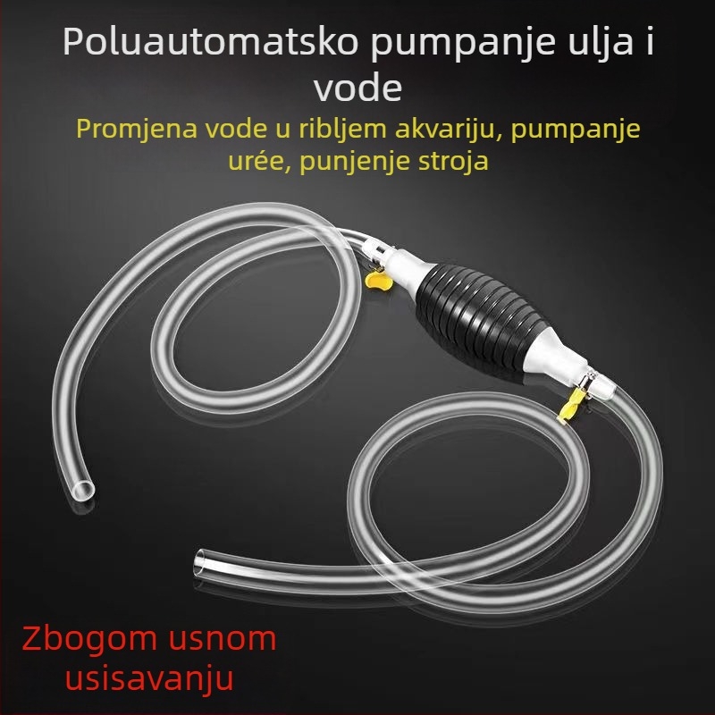 Ručna pumpa za usisavanje goriva iz rezervoara automobila – marka: Press pipe tubing; materijal: cijev za usisavanje ulja