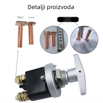 Glavni prekidač napajanja za inženjerske strojeve – okretni gumb, zaštita baterije; model Iveco, brenda Wofan, opseg primjene: kamioni, automobili, RV, brodovi, jahte