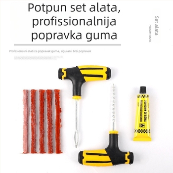 Set alata za popravak automobilskih guma - prenosiv, vakuumska gumena traka za hitne slučajeve, brz popravak - Marka Town Head
