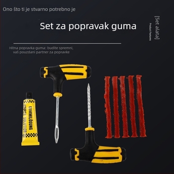 Set alata za popravak automobilskih guma - prenosiv, vakuumska gumena traka za hitne slučajeve, brz popravak - Marka Town Head
