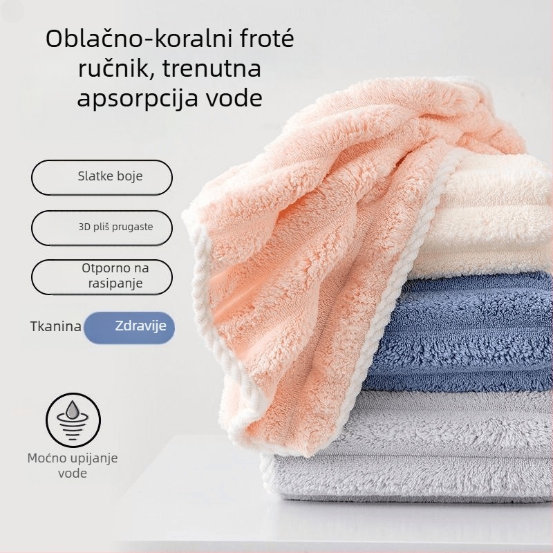 Mikrovlaknasti ručnik Corduroy za lice i tijelo, upijajuća, lagan ispod 50 g, 150d pređa, ispis/Plain weave, prilagodljiv