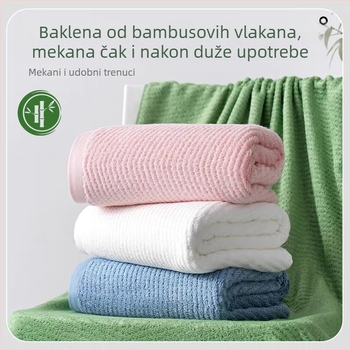 Osuška od bambusovih vlakana, debeli model | Jacquard 32s | 80–100 g | Mogućnost prilagođavanja