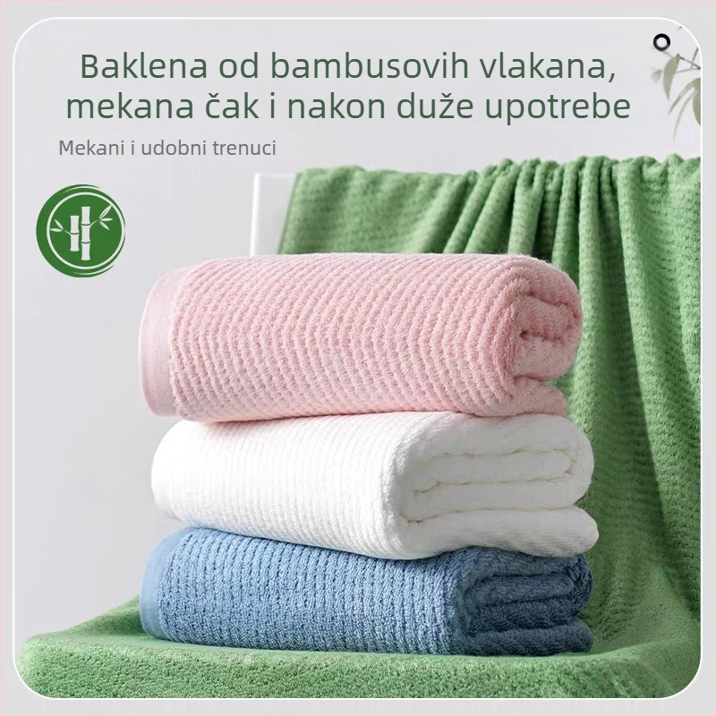 Osuška od bambusovih vlakana, debeli model | Jacquard 32s | 80–100 g | Mogućnost prilagođavanja