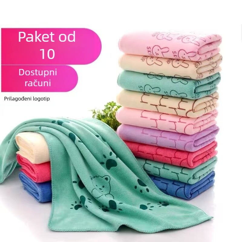 10-dijelni set ručnika za odrasle – mekani i upijajući, karikaturni dizajn, poklon set za svadbu