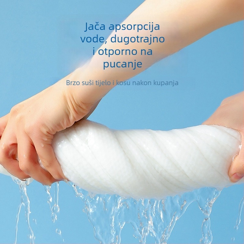 Jednokratni ručnik za kupaonicu od biljnih vlakana, individualno pakiran, Jacquard obrada, prijenosni putni ručnik za hotelsku upotrebu, upijanje 26-30 s