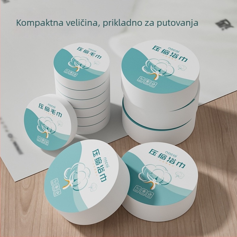 Kompresirani ručnik za kupanje, jednokratni ručnik, individualno pakiran, debeli ručnik za lice, hotelske i putne potrepštine