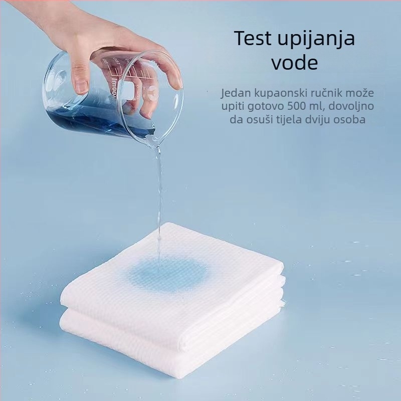 Jednokratni ručnik za kupanje od pamuka, individualno pakiran, debeli, ekstra velika, upijajuća, komprimirani i laki za nošenje
