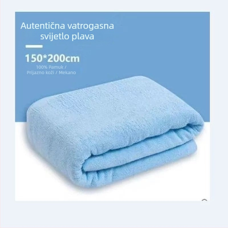 Plava pamučna ručnik-deka, ljetno osvježenje, jednobojna