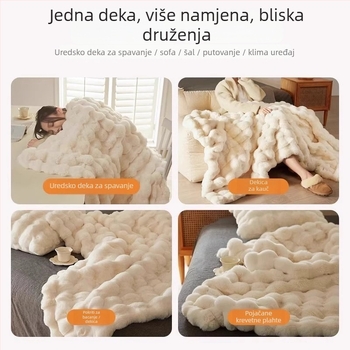 Dvostruka Raschel deka s karikaturnim uzorkom, ručnik tip, pogodna za sve sezone, poliester vlakno 300–500 g