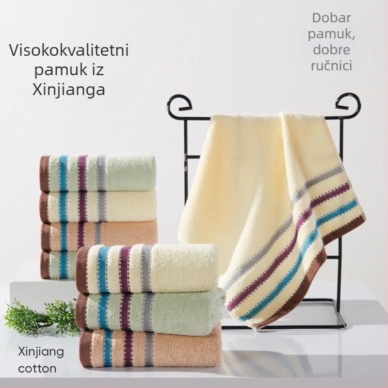 Jieyu 1331 Mala kvadratna ručnik za lice od 100% pamuka, Klasa A, za djecu, srednje veličine za kućnu upotrebu