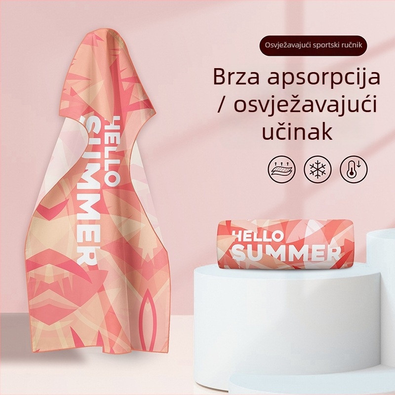 Sportski rashlađujući brzosušeći ručnik za badminton i trčanje, upijajući, prenosivi fitness ručnik, 140–170 g