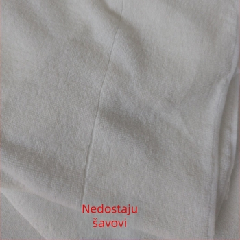 Bijeli hotelski ručnici od 100% pamuka, 35x75 cm, 200 g/m², druge kvalitete s blagim manama