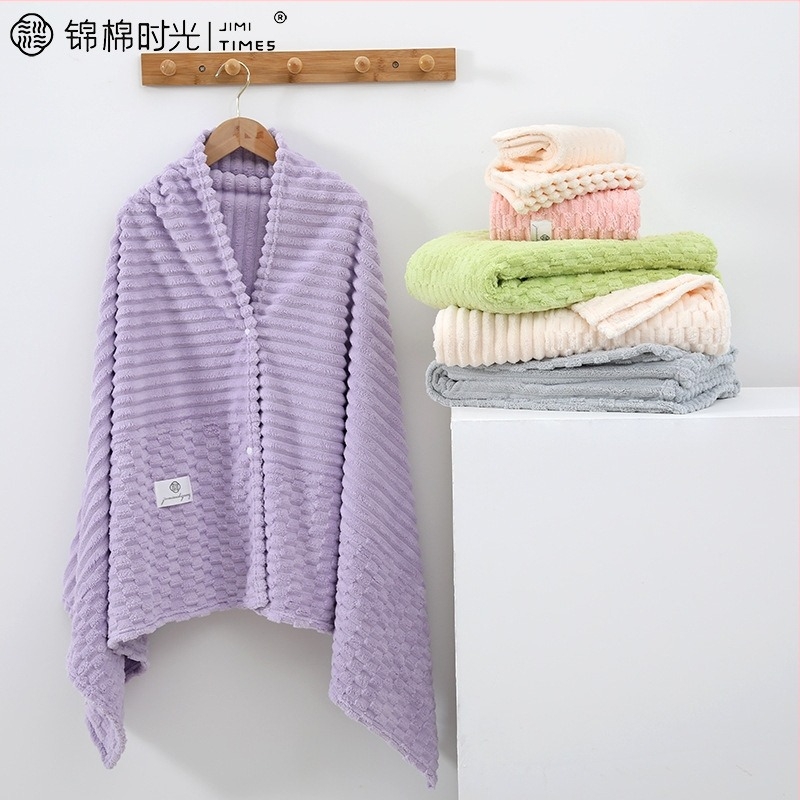 Ručnik za kupanje od koralnog flisa s uzorcima oblaka i karata, warp-knit 150D, 450 g+, tiskano logo, Marka: Brocade Cotton Time