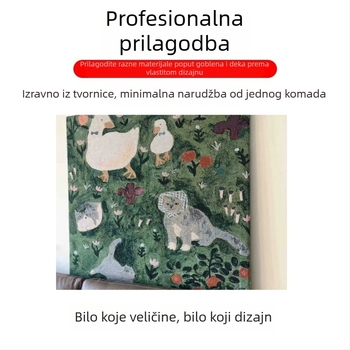 Pamučna pletena gobelenska deka za kauč s prilagođenim logom