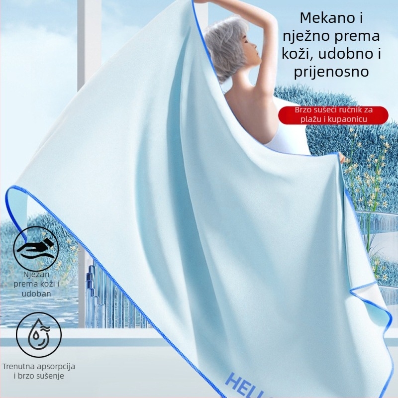 Personalizirani mikrovlaknasti ručnik za plažu, upija znoj i brzo se suši, dvostrano velur otisak, sportski ručnik