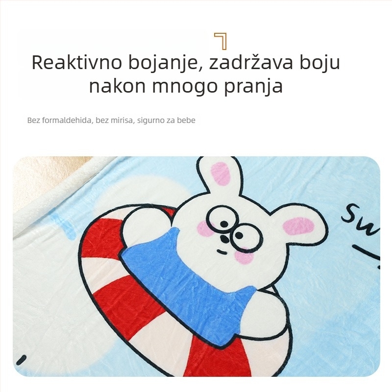 Dvoslojna flanel deka s prilagodljivim geometrijskim uzorkom, težina 500–799 g, Ins stil