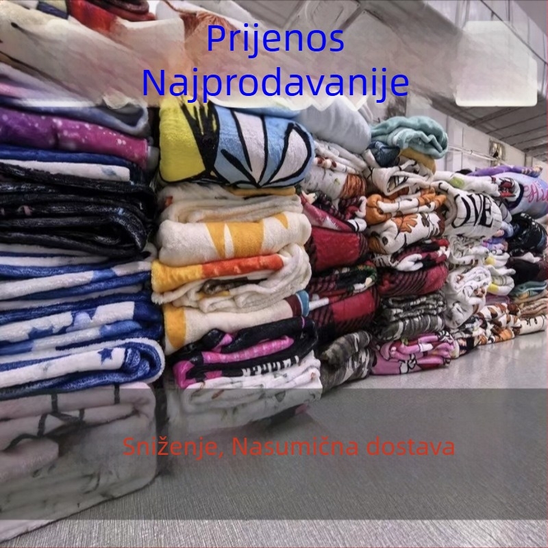 Deka od coral fleece s geometrijskim uzorkom, materijal flanel/poliester, težina 5000 g ili više, za proljeće i jesen