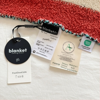 Pletena pliš deka s crtić uzorkom, poliester, 1000–1499 g, proljeće/ljeto