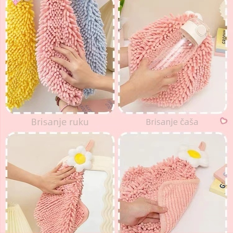 Chenille ručnik za ruke, 80-100 g, 19 vlakana, šavljenje