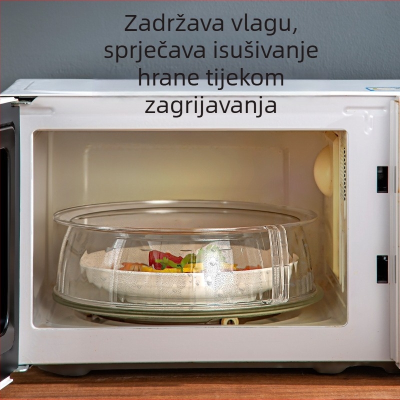 Poklopac za mikrovalnu protiv prskanja – plast, prehrambena sigurnost, otpornost na visoke temperature, izolacija, zaštita od prašine