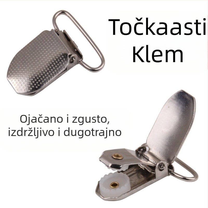 Unisex tregeri s božićnim printom jelena, 3 kopče, križni stražnji dizajn, podesiva duljina, elastična poliester traka