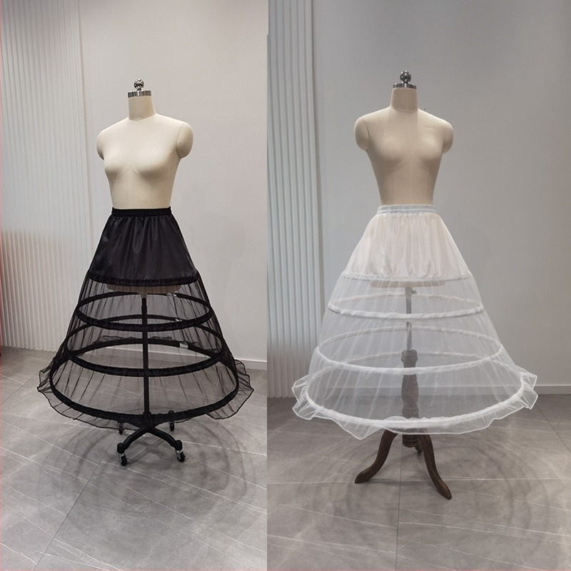 Sayabridal Petticoat s tri čelična prstena, dvostruko slojevito vlakno, prozračno kristalno vlakno, za odrasle