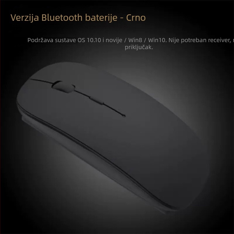 Bežični Bluetooth miš za MacBook, 1600 DPI, 3 tipke, punjiva