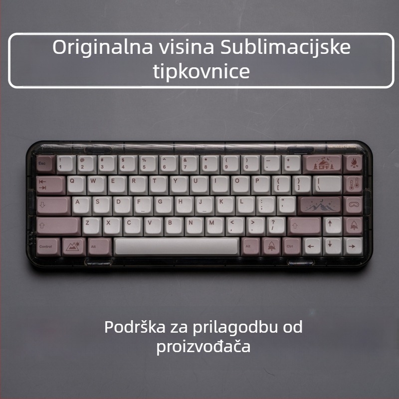 Kape za tipke PBT s temom Winter Breathing, MDA profil, sublimacijski tisak, 157 tipki, komplet seta, prilagodljivo