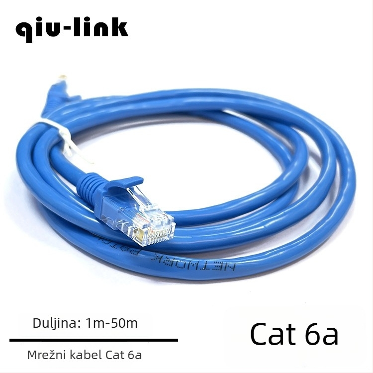 Qiulink Ethernet kabel kategorije 6, uvijeni parovi, 1000 Mbps, unutarnja upotreba, za usmjerivač