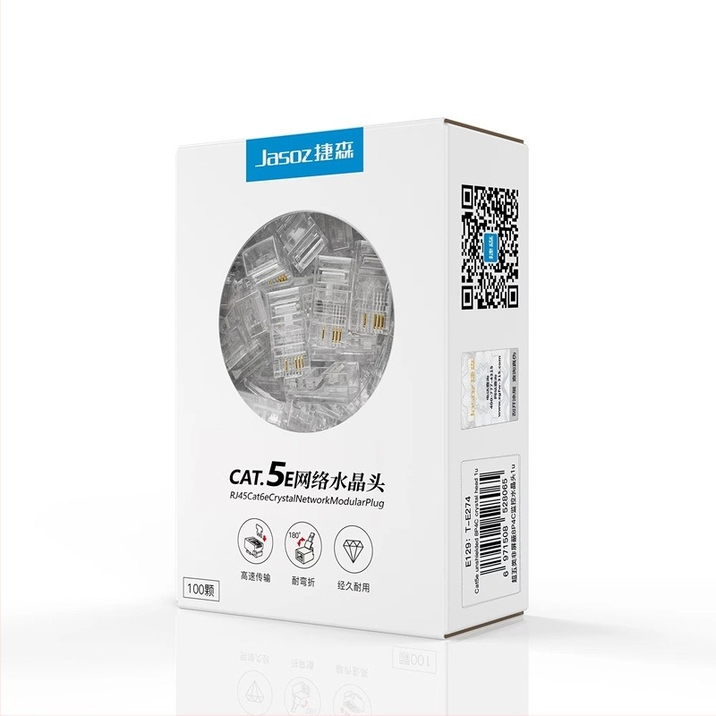 Jasoz/Jyson Cat5e RJ45 zlatno-platinasti 8P4C četveropolni mrežni konektor za nadzor