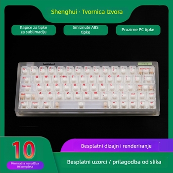 Set keycapova, model Fog, Silk Screen tisak, za većinu mehaničkih tipkovnica, pakirano u kutiju.