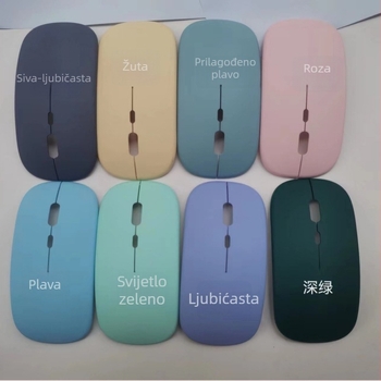 Bluetooth miš i tipkovnica set - miš s 4 tipke, DPI 800-1600, ergonomski dizajn, Plug-and-Play