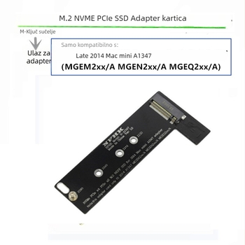 Adapter karta M.2 NVMe na A1347 za Apple Mac Mini (kraj 2014.)