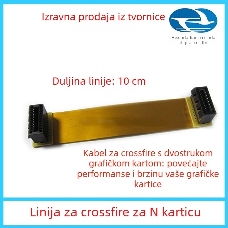 Adapter kabel za bridgin dviju grafičkih kartica (SLI/Cross-Fire) – QING YE QY/SLI, duljina 0.1 m, sučelje: drugo