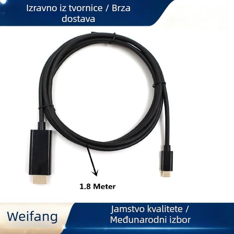 USB-C na HDMI adapter kabel, podržava 4K i 1080p, HDMI sučelje