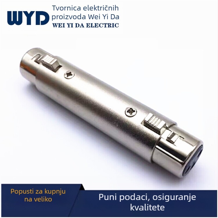 XLR ženski–ženski adapter za trožilni Caron konektor