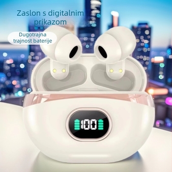 Bežične Bluetooth slušalice Pro6TWS5.4 za sport sa digitalnim zaslonom, Bluetooth 5.4, domet 10 m, 4–8 h trajanja baterije, vodootporne