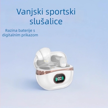 Bežične Bluetooth slušalice Pro6TWS5.4 za sport sa digitalnim zaslonom, Bluetooth 5.4, domet 10 m, 4–8 h trajanja baterije, vodootporne