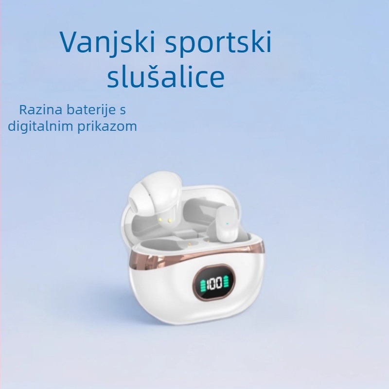Bežične Bluetooth slušalice Pro6TWS5.4 za sport sa digitalnim zaslonom, Bluetooth 5.4, domet 10 m, 4–8 h trajanja baterije, vodootporne