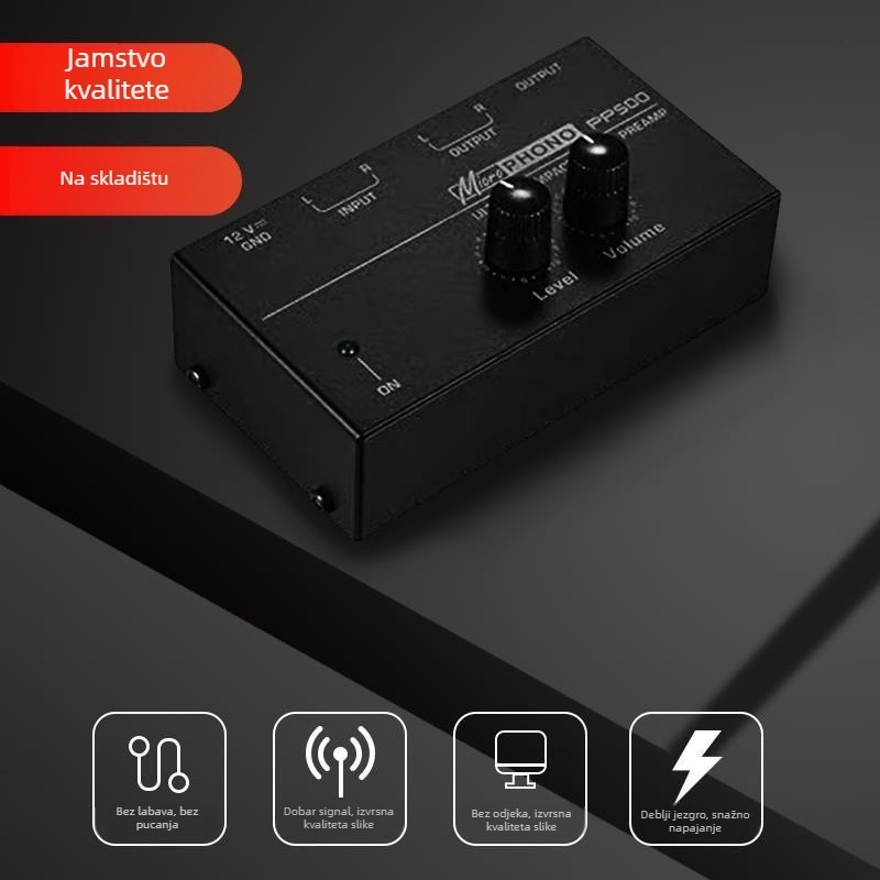 Predpojačalo PP500 za gramofon USB 3.0, vanjsko napajanje, prijenos 5 Gbps