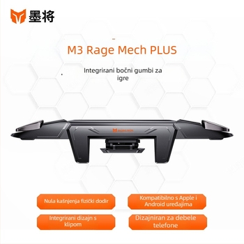 Mojiang M3 mobilni upravljač za igru s integriranim gumbima na ramenima, vibracija, bežična veza, USB-C za pametne telefone
