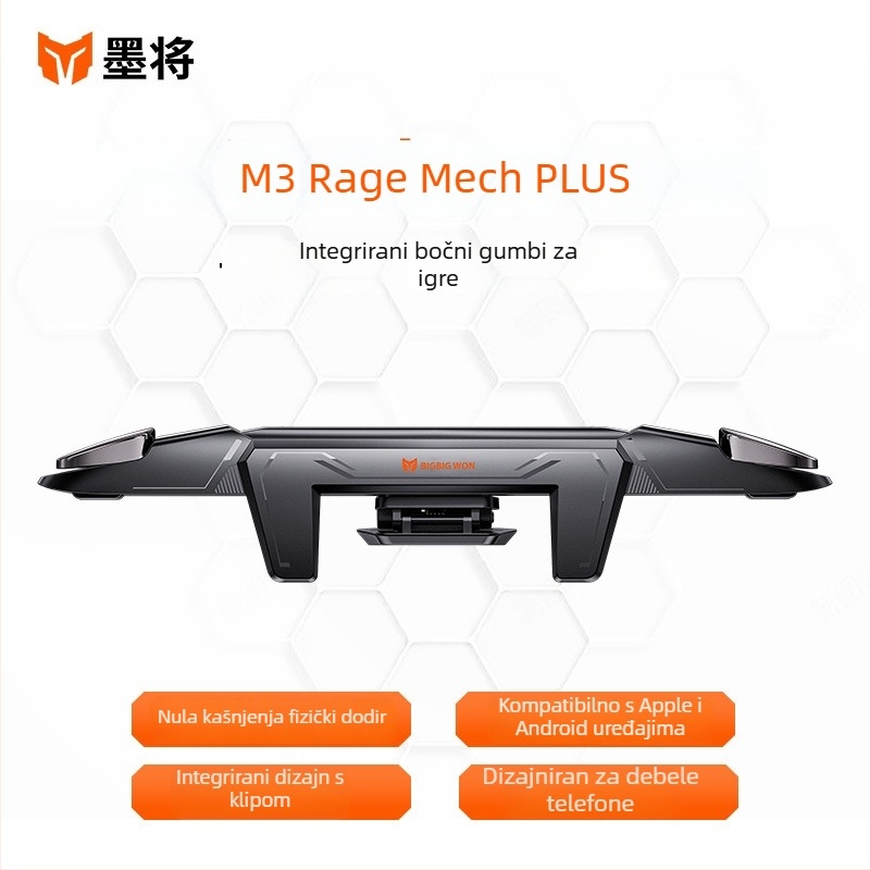 Mojiang M3 mobilni upravljač za igru s integriranim gumbima na ramenima, vibracija, bežična veza, USB-C za pametne telefone