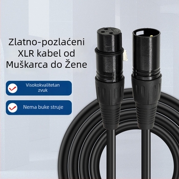 Audio kabel za kondenzatorski mikrofon, zaštitni balansirani kabel, bakreni vodovi, jezgra od čelika prekrivenog bakrom