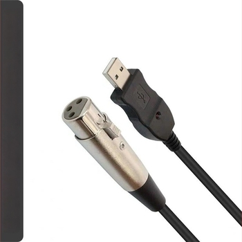 USB–XLR kabel za mikrofon, audio linija, model USB microphone cable, jezgro vodiča: čista bakrena žica, materijal vodnika: bakar, nikl premaz, OEM obrada