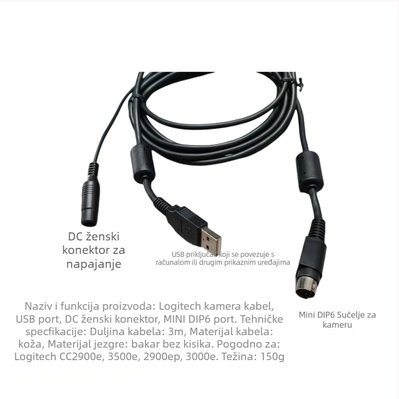 Kabel za kameru, dužine 3 m, kompatibilan s CC2900e/3500e/2900ep/3000e, OEM proizvodnja