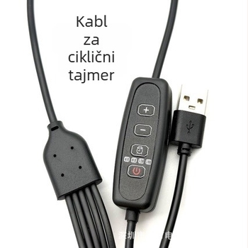 USB svjetlo za rast biljaka i akvarij, 24-satni ciklus, s prekidačem