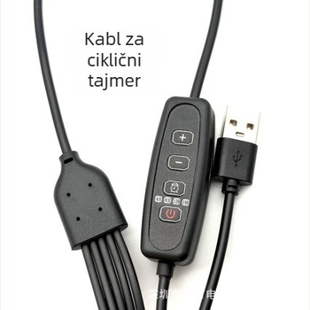 USB svjetlo za rast biljaka i akvarij, 24-satni ciklus, s prekidačem