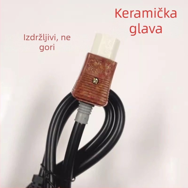 Napajajući kabel za električni rižar, keramički utikač, tro-polski priključak, duljina 1,5 m, presjek 2,5 mm², 8000W