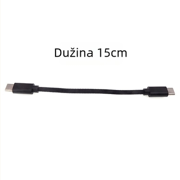 Type-C podatkovni kabel s OTG dekoderom, pleteni kabel, jedan konektor, prošireni prijenos, max. 60W